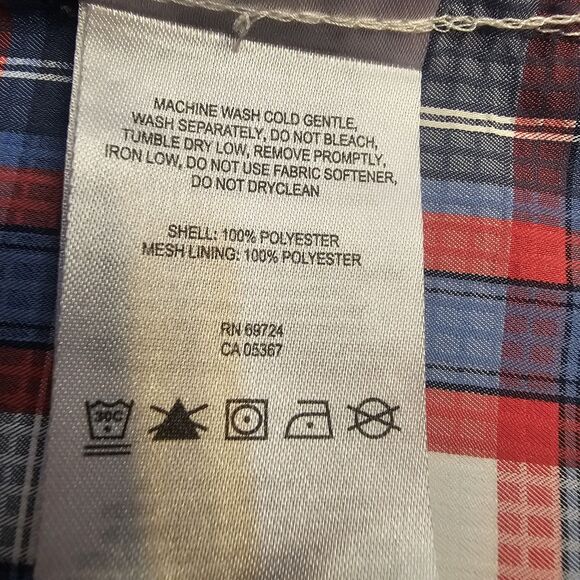 Columbia Omni-Shade Short Sleeve Shirt Plaid Red Blue Button Sz XXL Fishing W506 - Picture 10 of 11